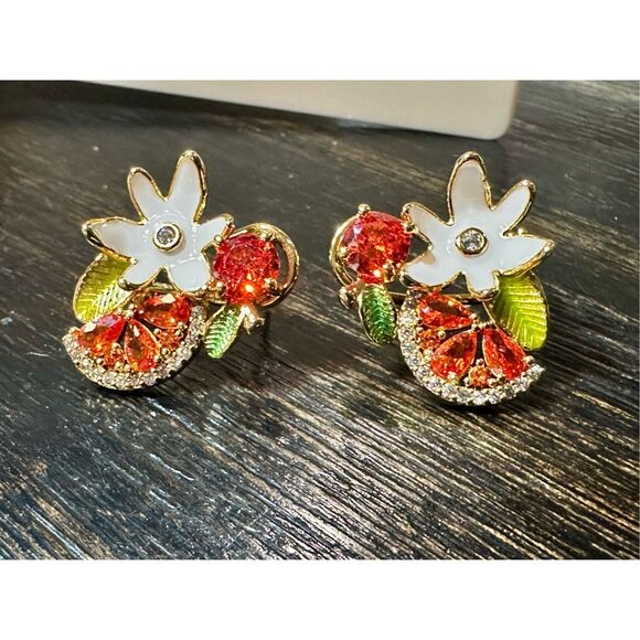 Kate Spade NEW earrings - Sweet Citrus Orange Cluster - Picture 6 of 10
